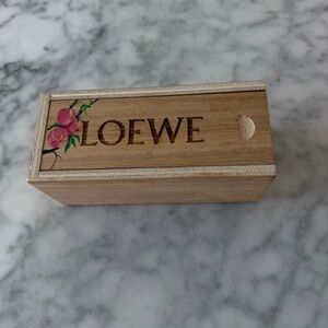 Loewe Wooden Slide Box with Peach detailing